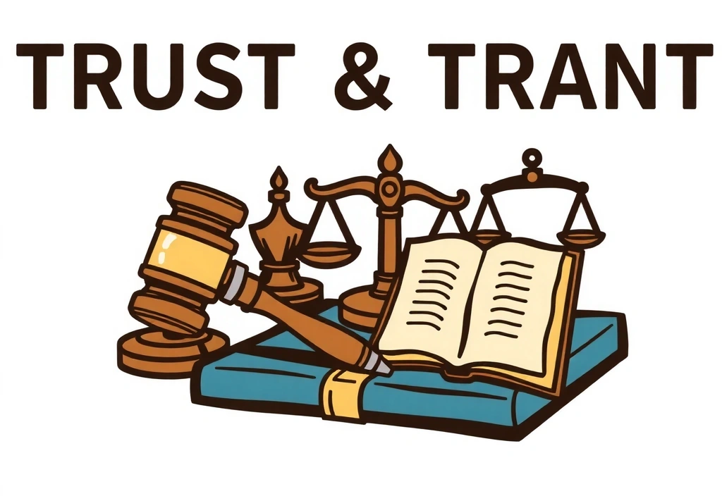 Imagine reprezentând simboluri juridice și balanța justiției